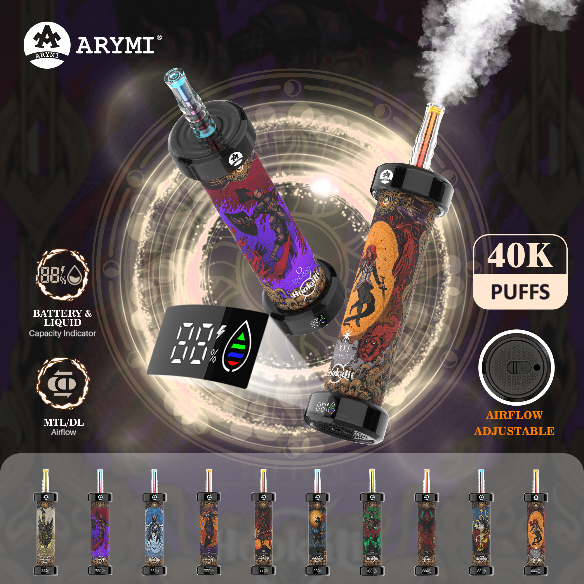 AIVONO - Arymi Disposable Vape with 40,000 Puffs (0.5% Nicotine Content) - aivonoglobal - 600+ flavors - Wholesale pricing -Tracked delivery