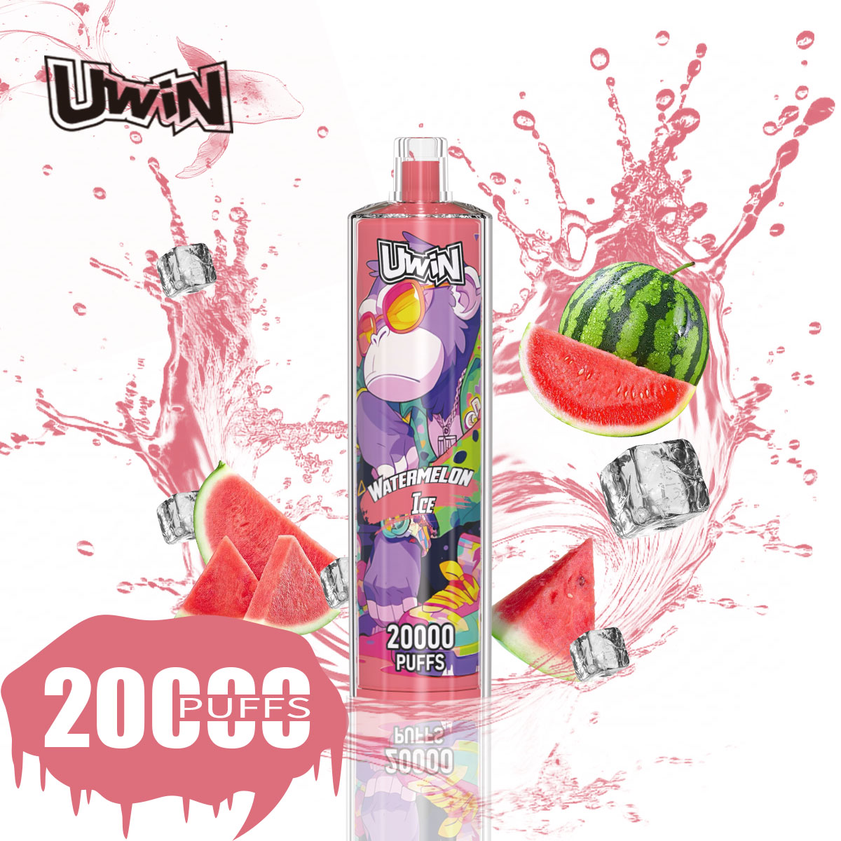 UWIN SHISHA HOOKAH Crystal Disposable Vape With 20000 Puffs(5% Nicotine Content) - aivonoglobal - 600+ flavors - Wholesale pricing -Tracked delivery