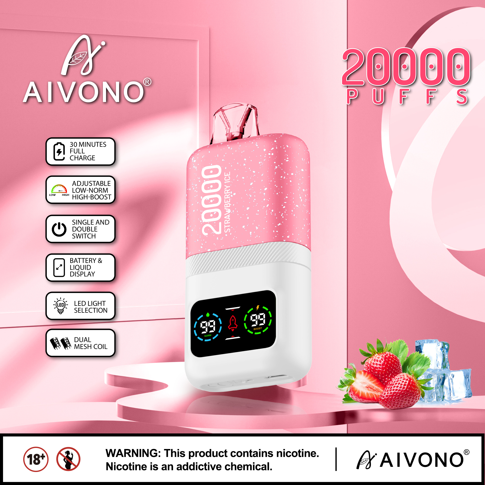🔥Hot sale🔥AIVONO Magic 20000 Puffs(5 % Nikotingehalt)