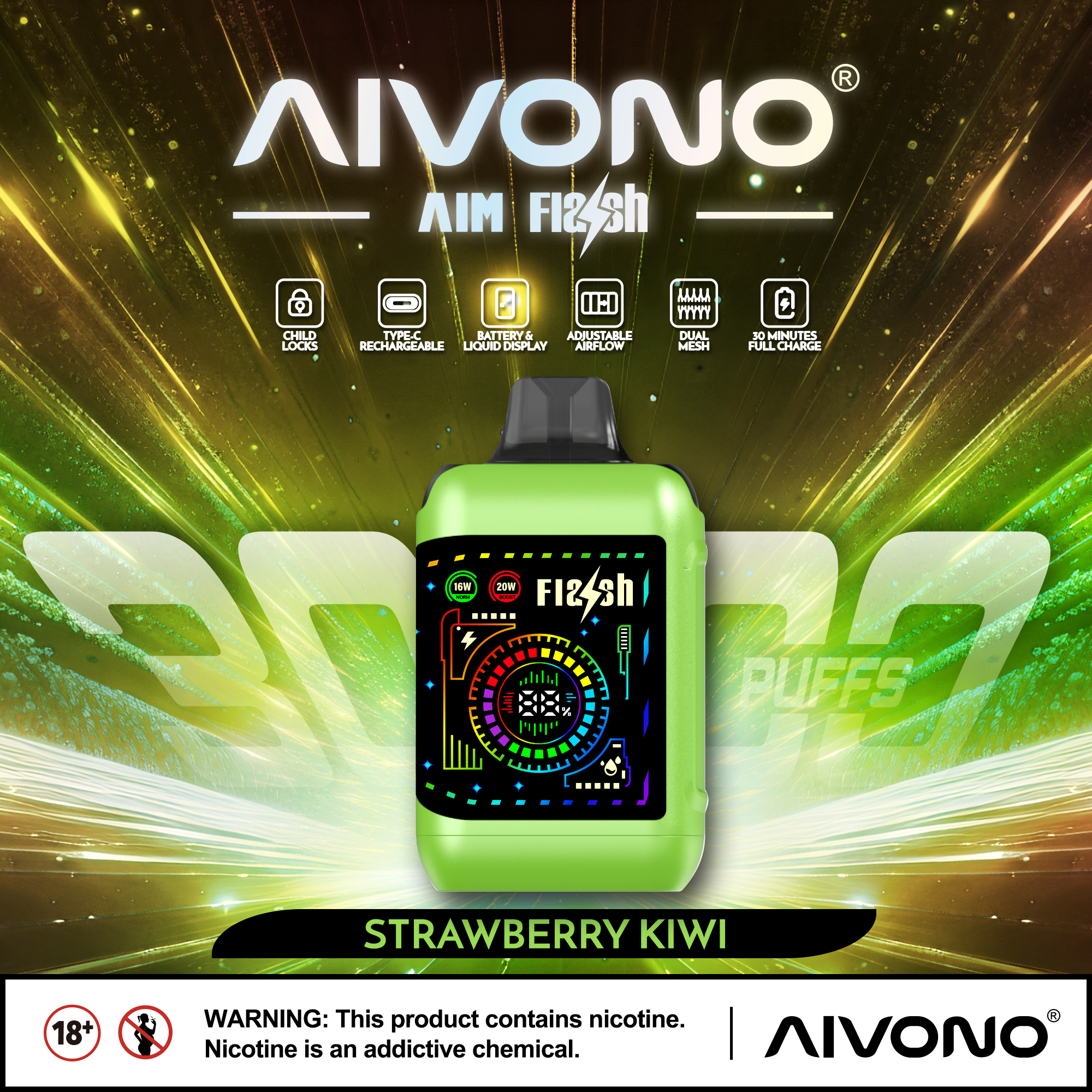 🔥Hot sale🔥AIVONO  AIM FLASH 35000 Puffs (5 % Nikotingehalt)