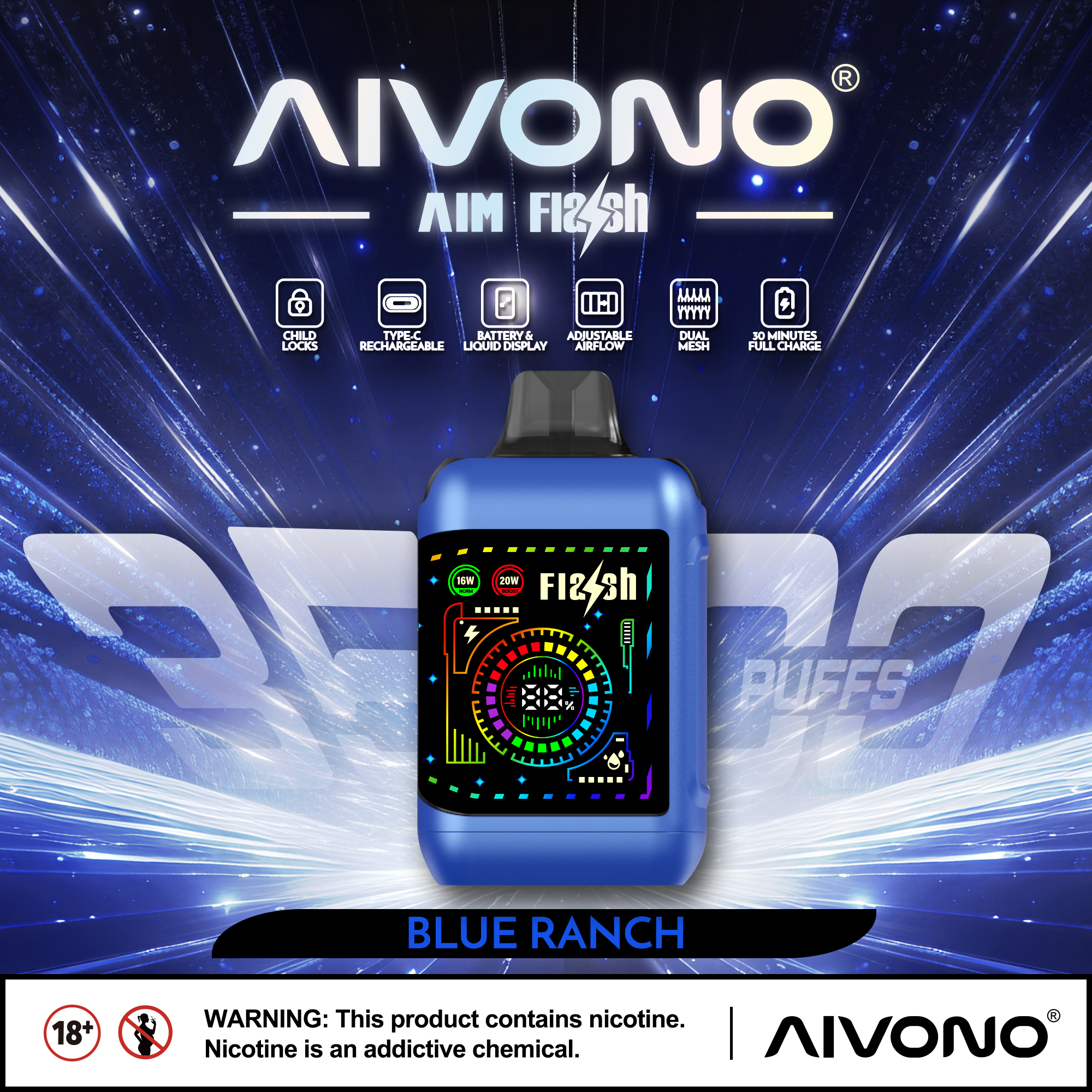 🔥Hot sale🔥AIVONO  AIM FLASH 35000 Puffs (5 % Nikotingehalt)