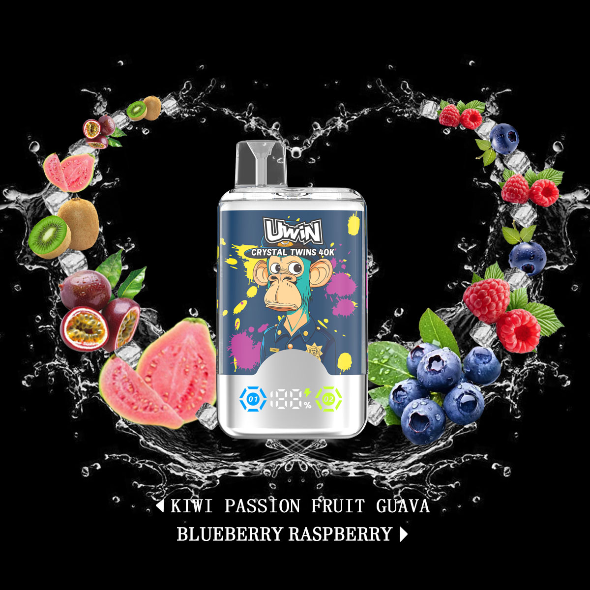 Uwin-Twins Crystal 40000 PUFFS (5 % Nicotine)