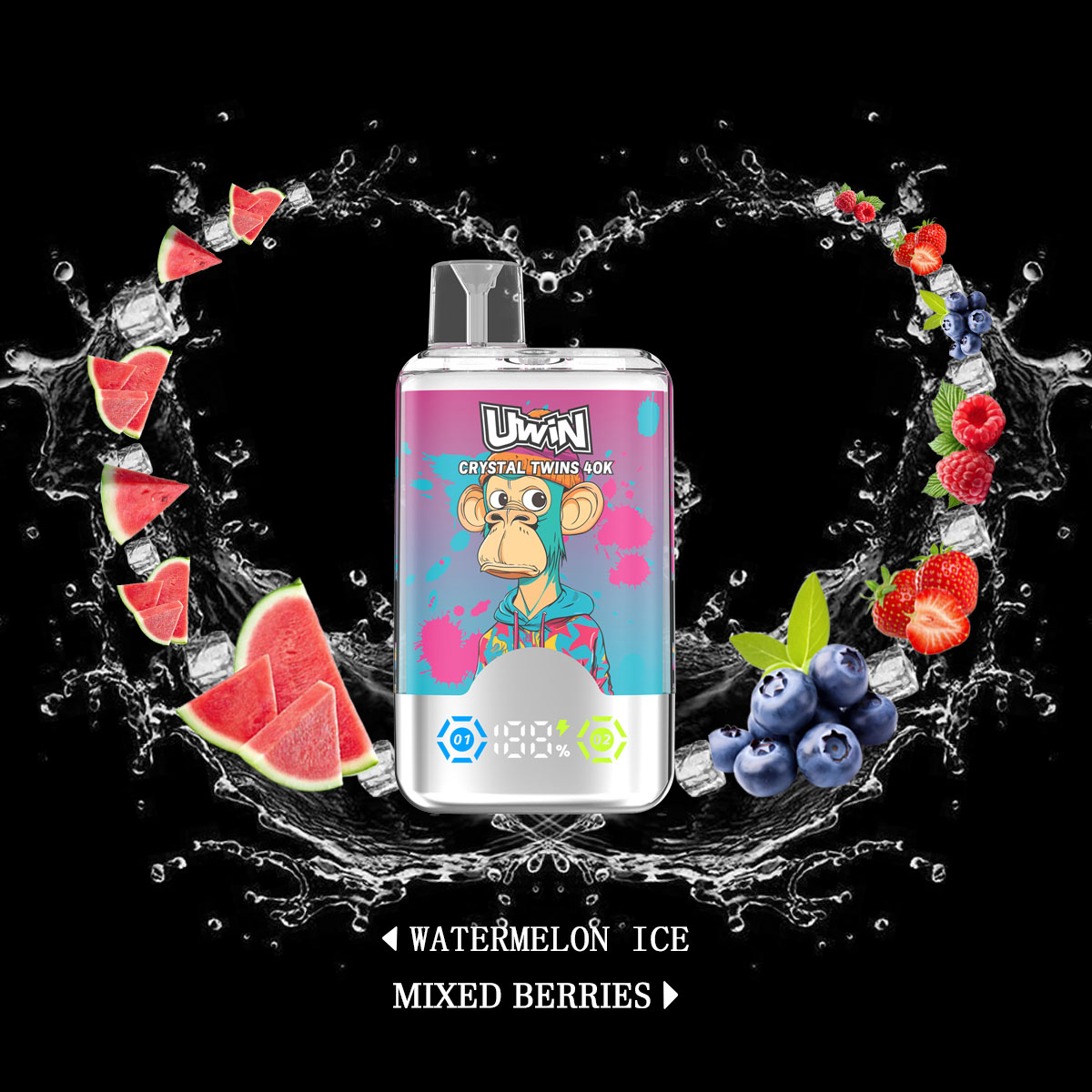 Uwin-Twins Crystal 40000 PUFFS (5 % Nicotine)