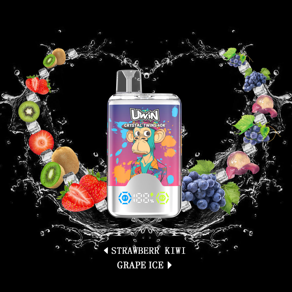 Uwin-Twins Crystal 40000 PUFFS (5 % Nicotine)