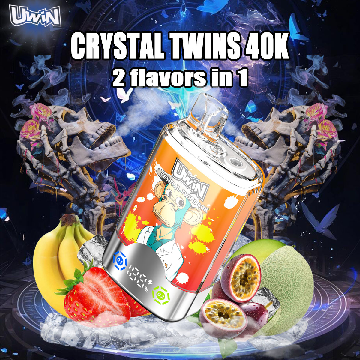 Uwin-Twins Crystal 40000 PUFFS (5 % Nicotine)