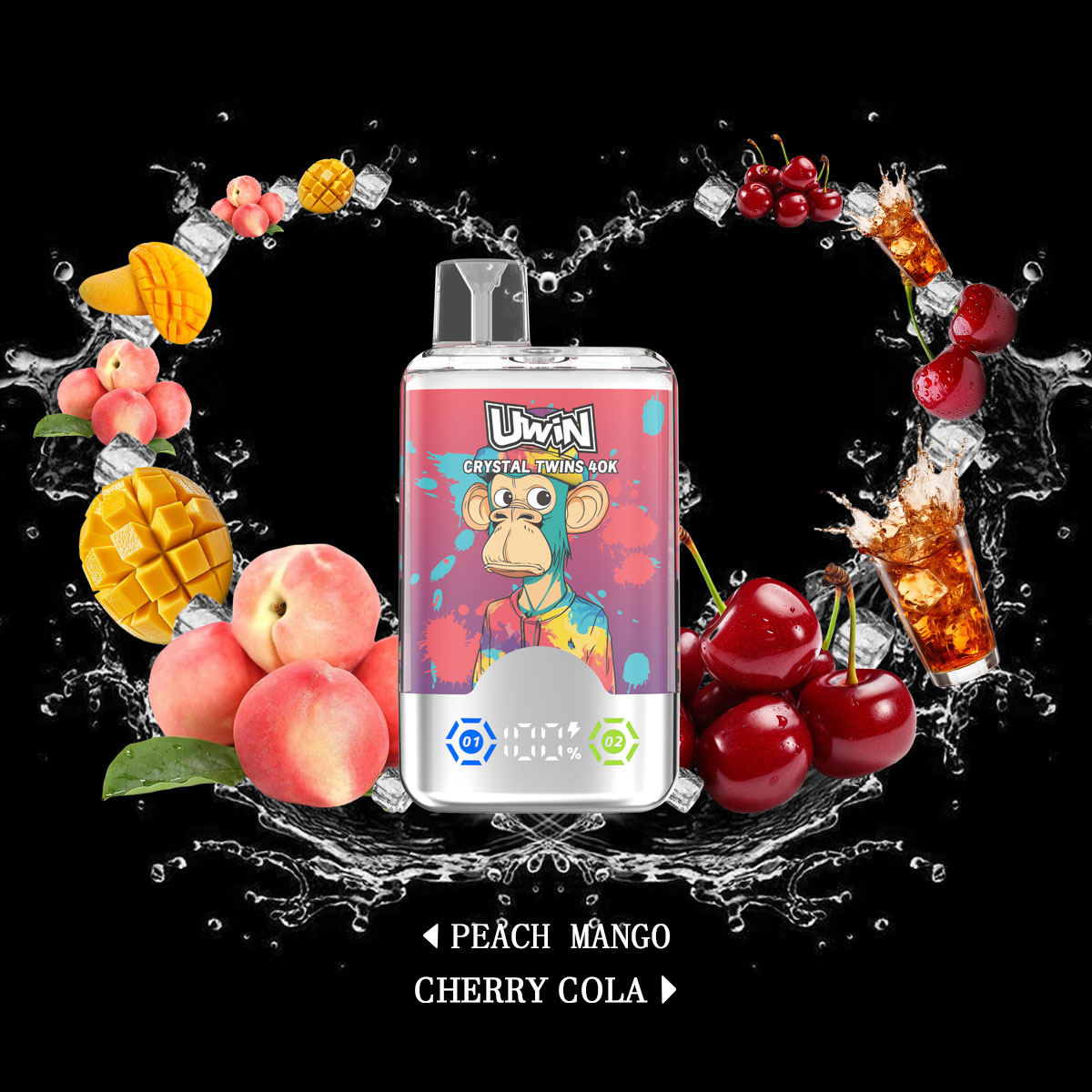 Uwin-Twins Crystal 40000 PUFFS (5 % Nicotine)