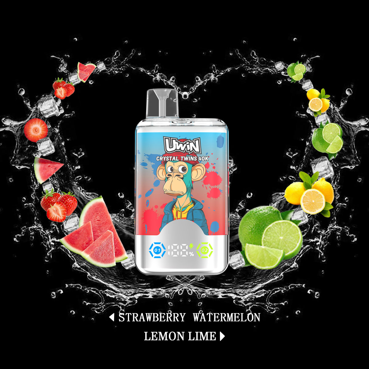 Uwin-Twins Crystal 40000 PUFFS (5 % Nicotine)