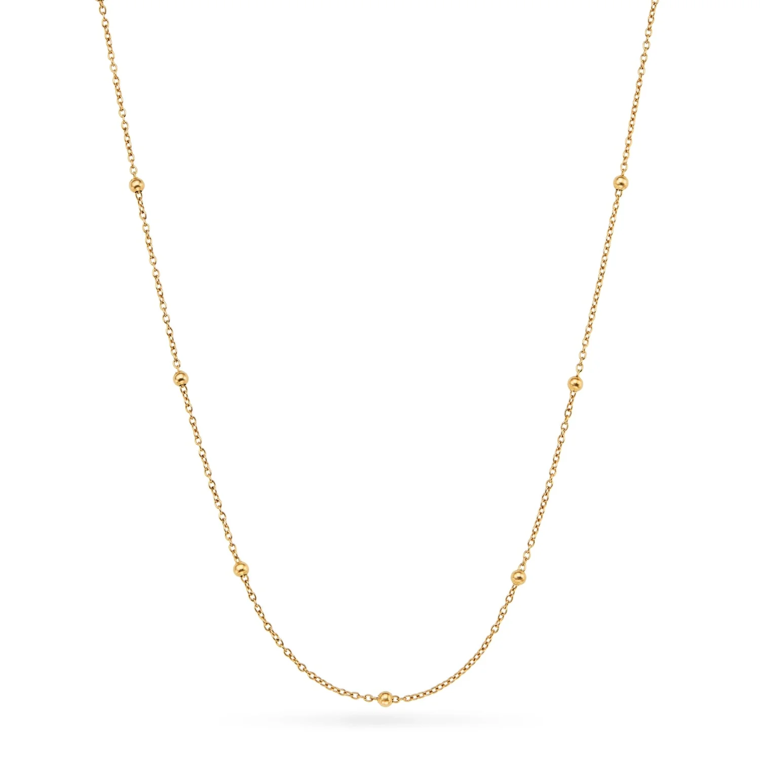 Layering Sphere Chain Necklace (Gold)