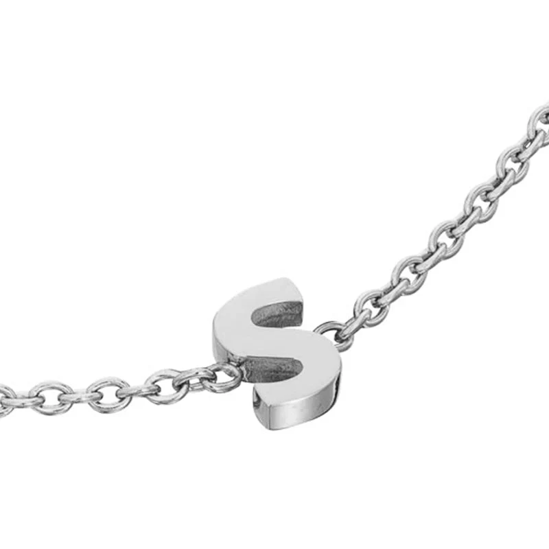 Mini Heart Birthstone & Initial Bracelet Bundle (Silver)