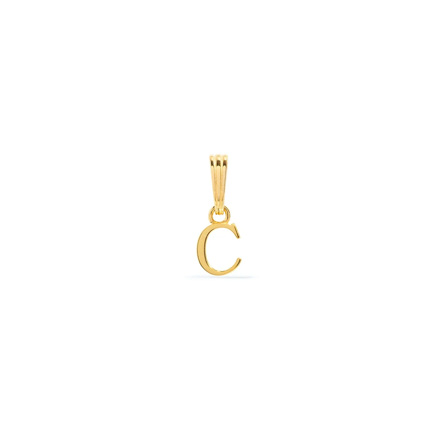 Sterling Silver Mini Initial Pendant (Gold)