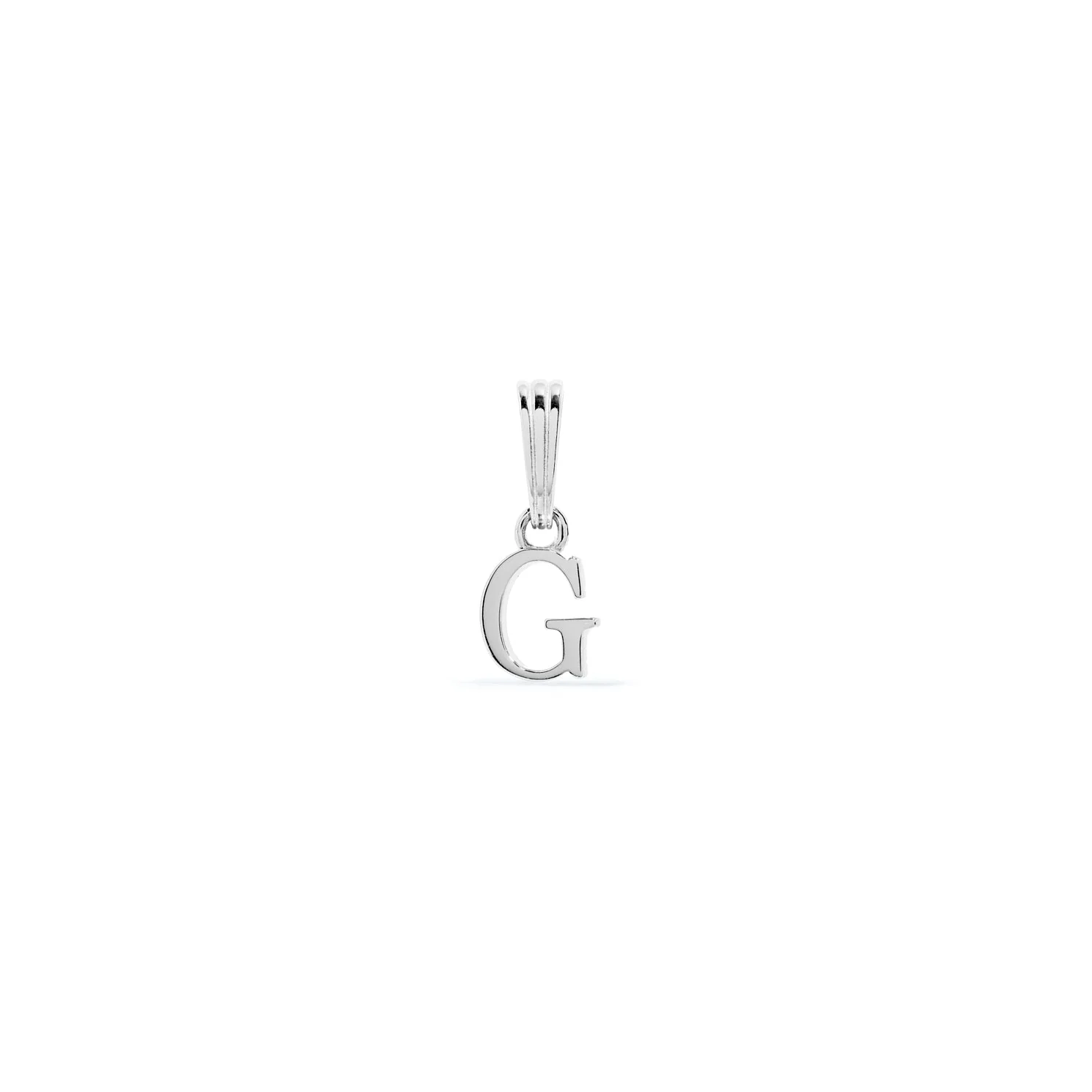 Sterling Silver Mini Initial Pendant (Silver)