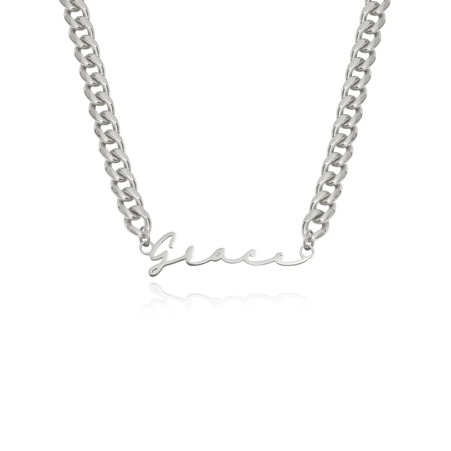 Signature Name Necklace (Silver)