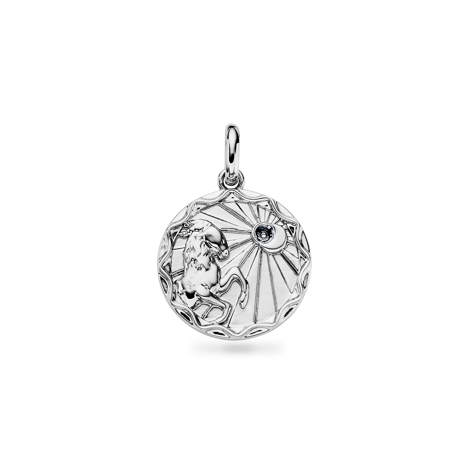 Custom Zodiac Coin Necklace (Silver)