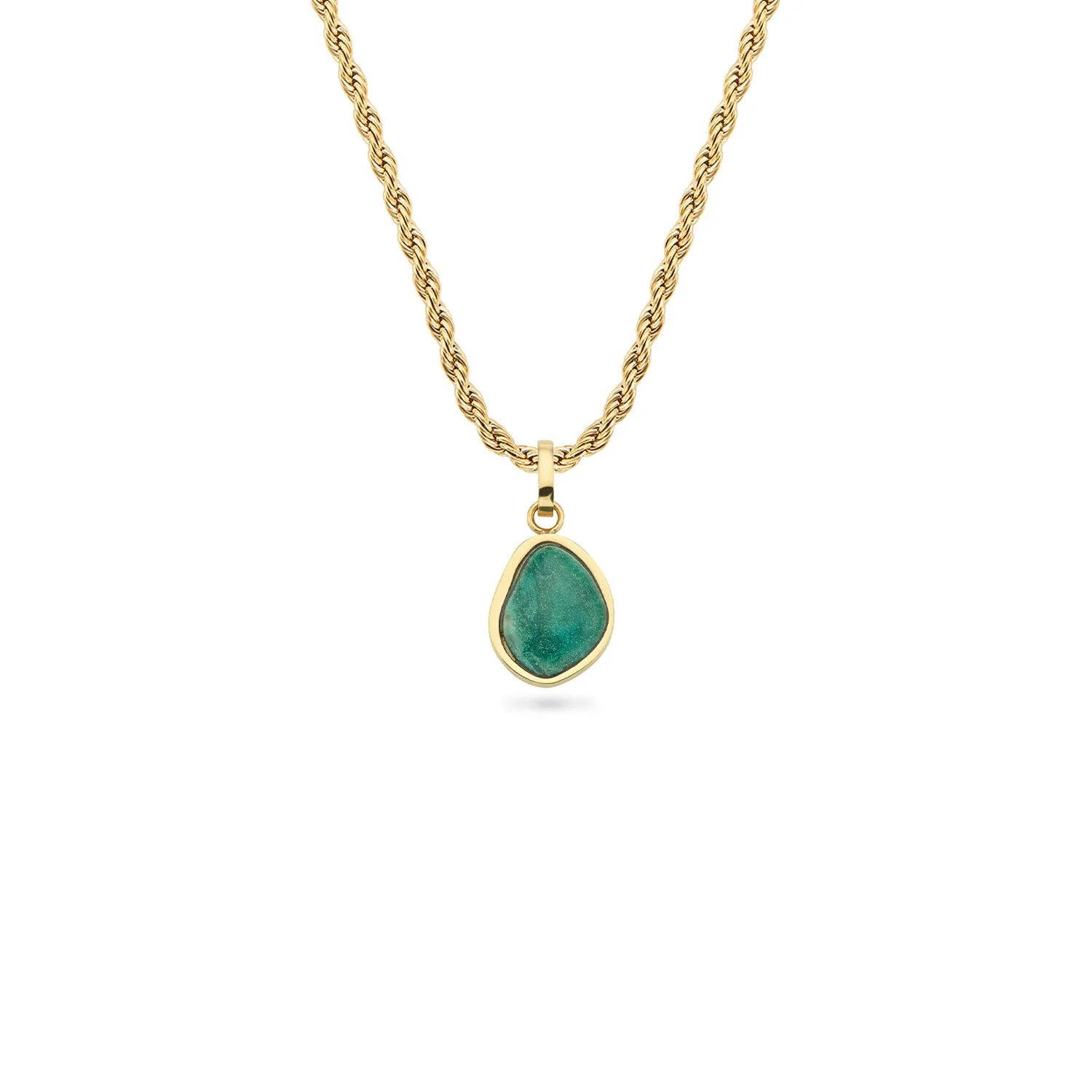 Jade Stone Necklace (Gold)