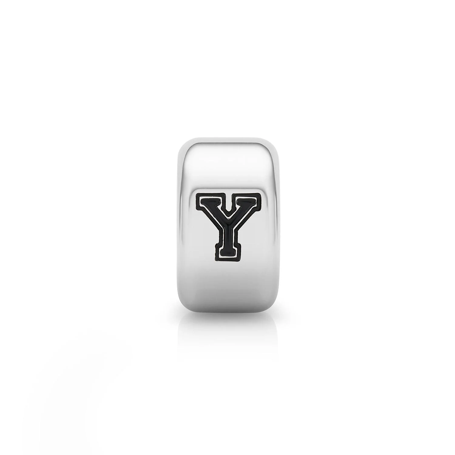 Varsity Font Initial Bead (Silver)