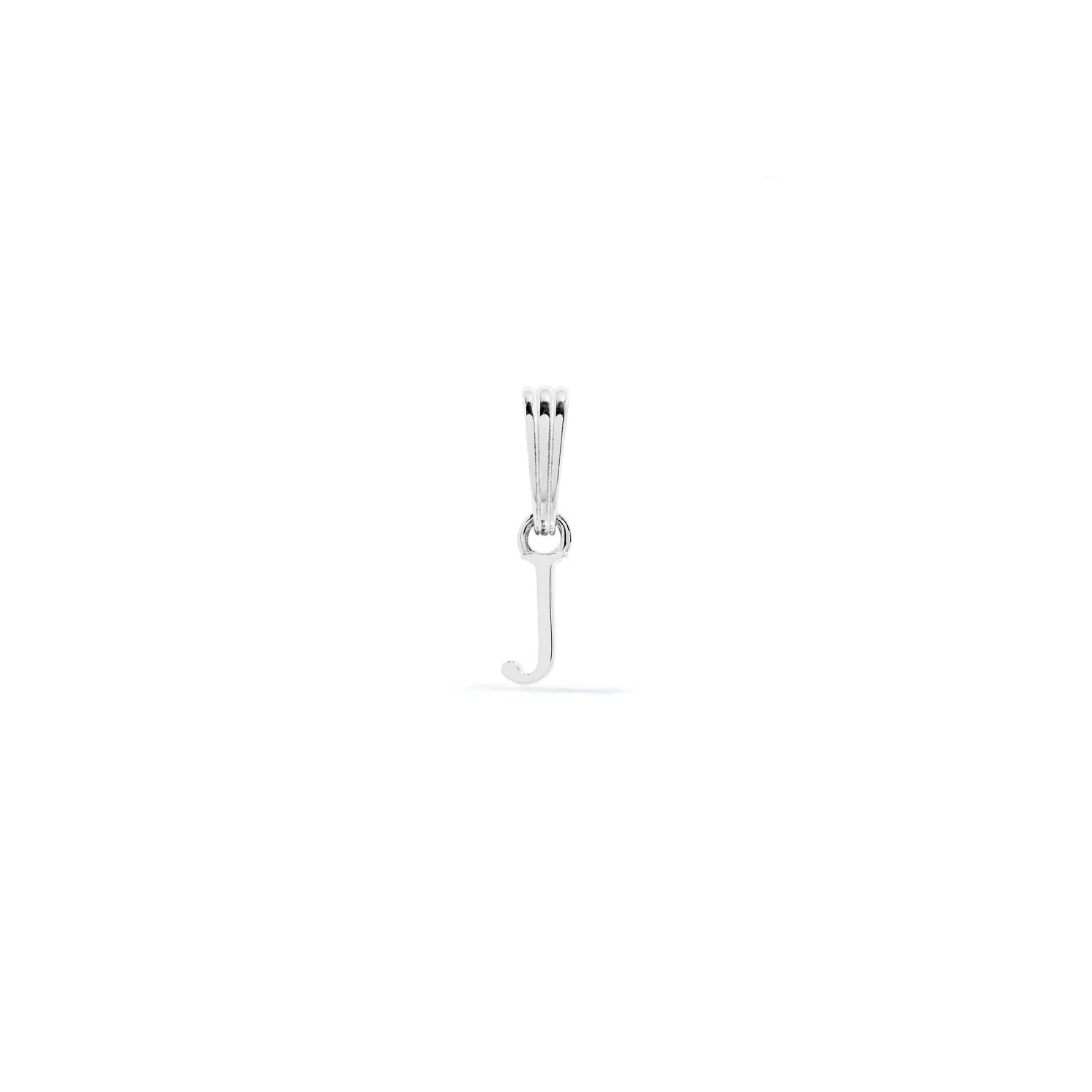 Sterling Silver Mini Initial Pendant (Silver)