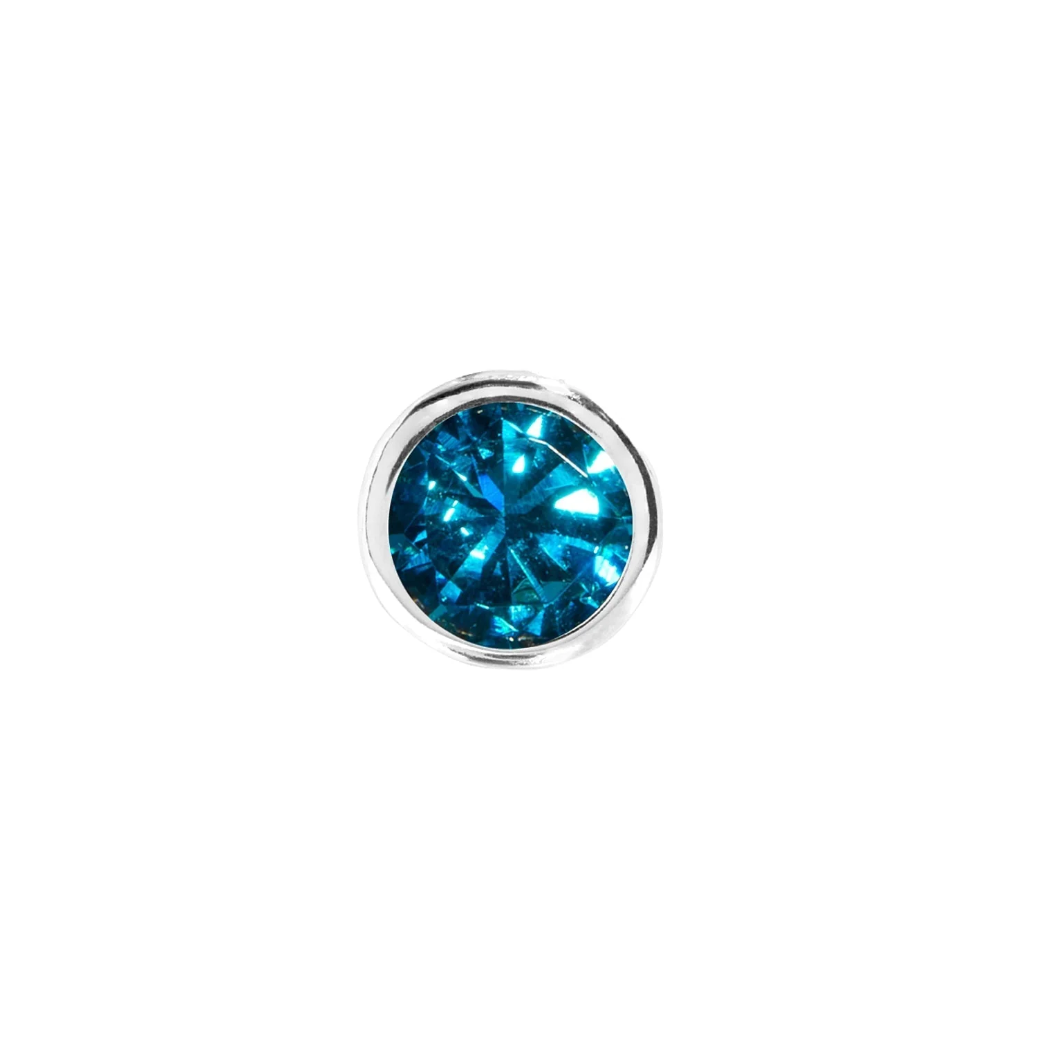 Double Initial Icon - Birthstone (Silver)