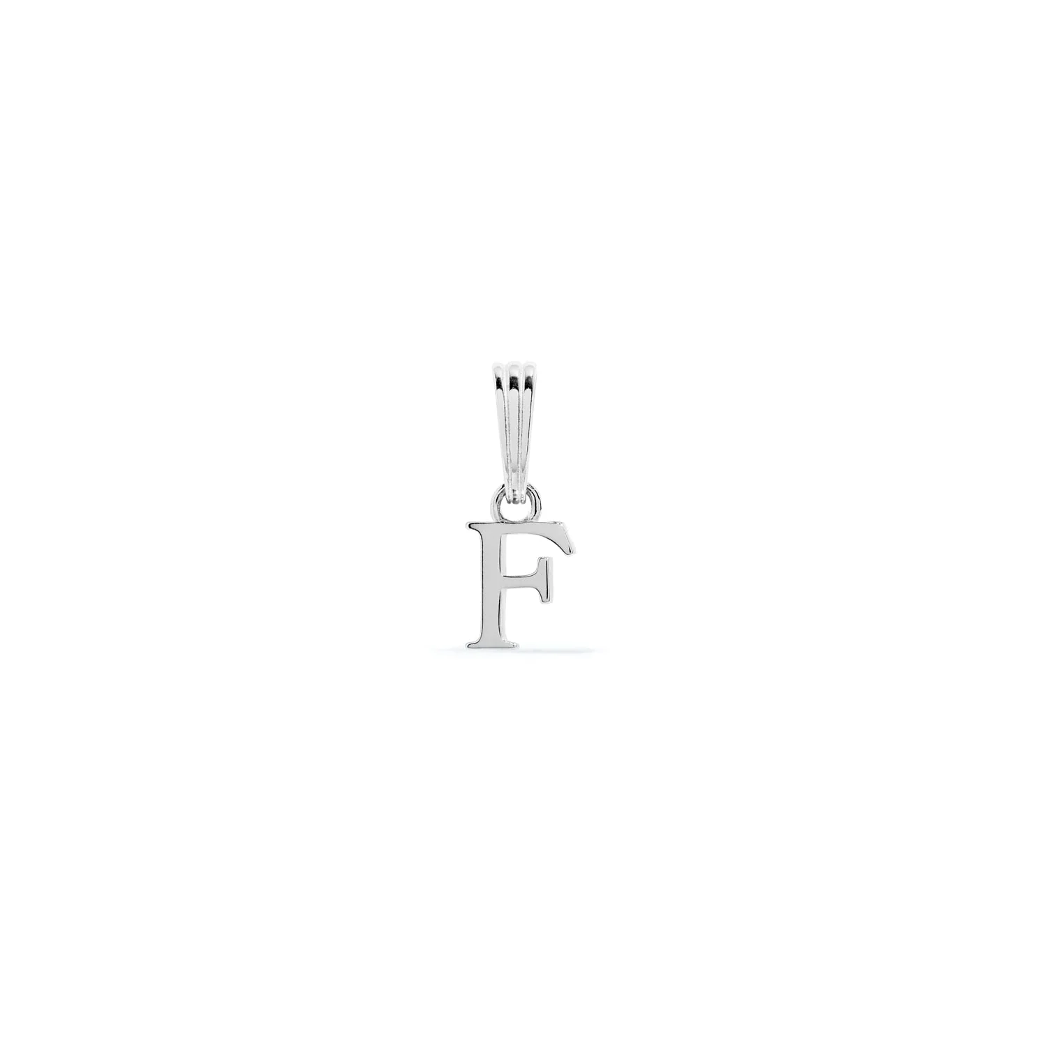 Sterling Silver Mini Initial Pendant (Silver)