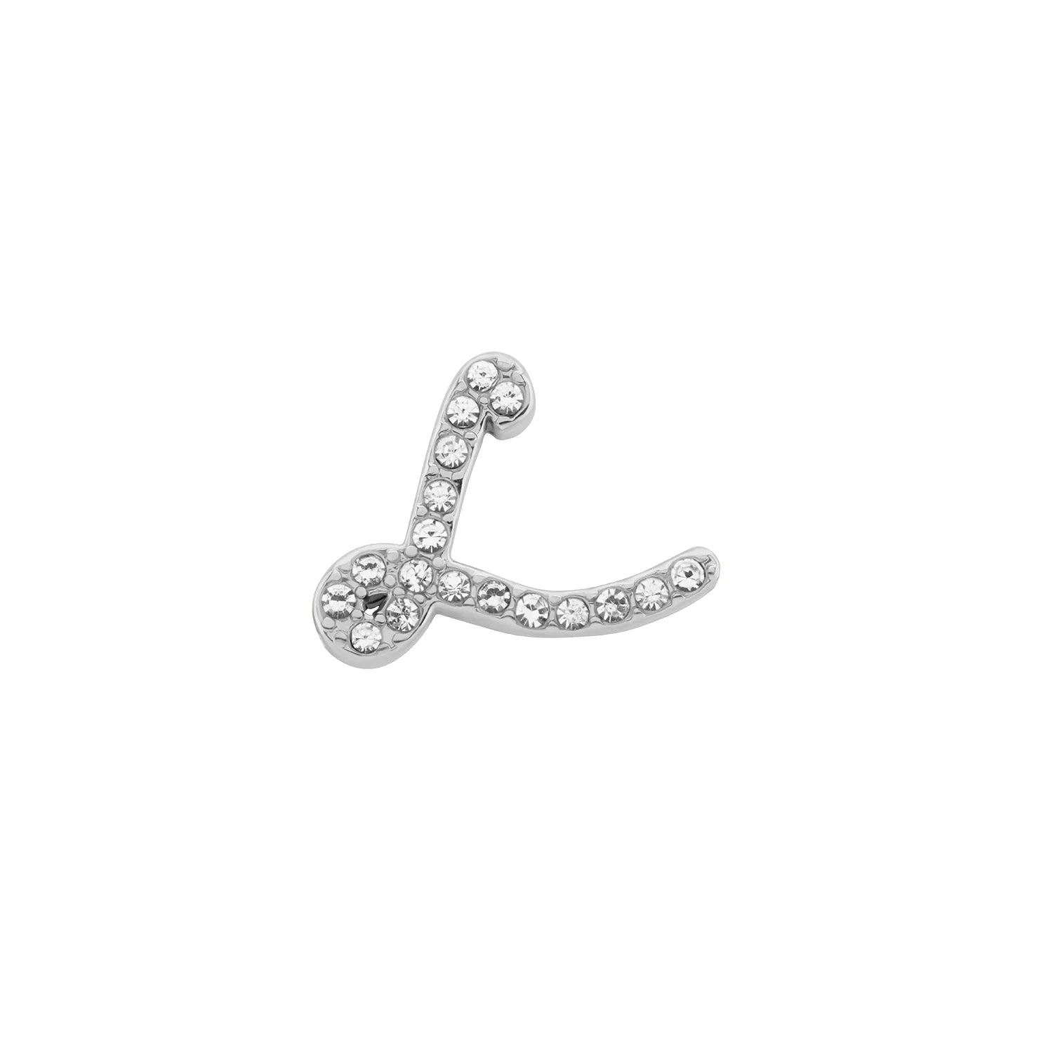 Made Mine Charms - Pave Initial Charms (Silver)