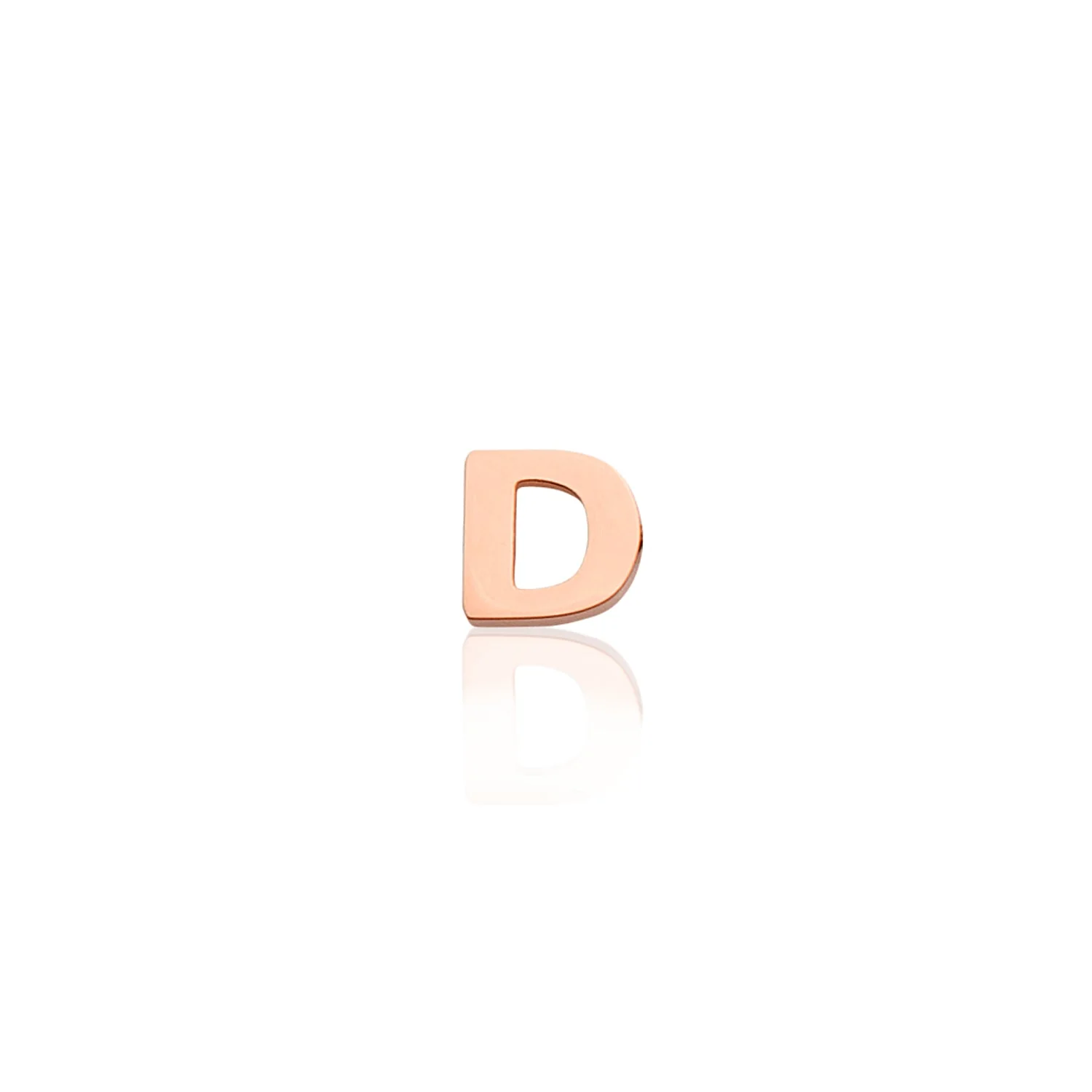 Mini Letter Sphere Chain Necklace (Rose Gold)