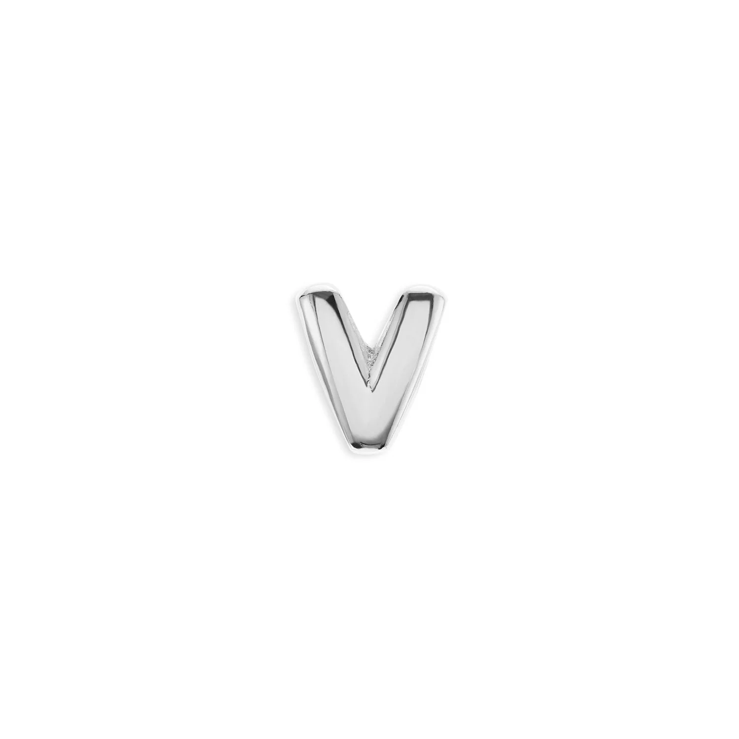 Bubble Initial Necklace Charm (Silver)