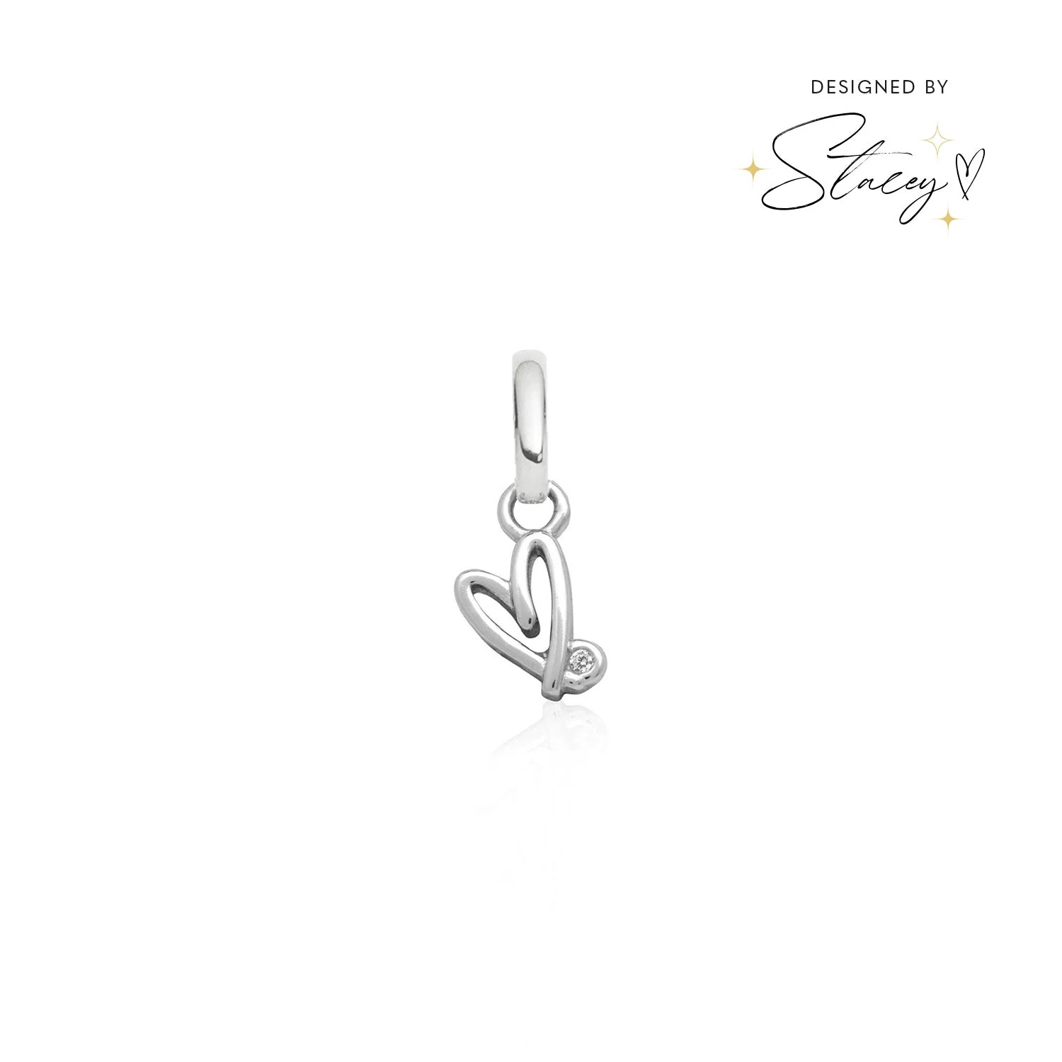 Stacey's Stories Doodle Heart Pendant (Silver)