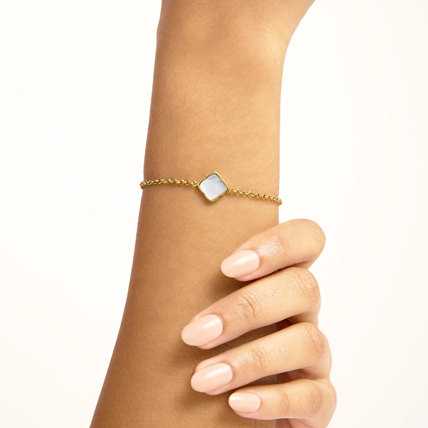 Pearl Clover Bracelet (Gold)