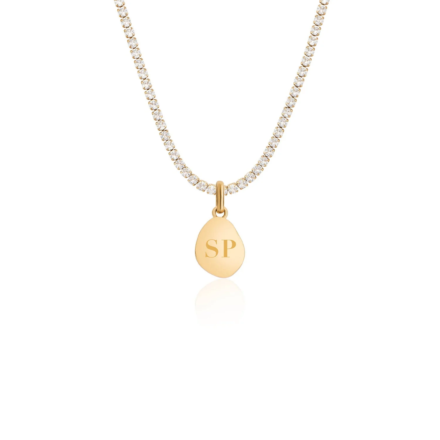 Jade Stone Necklace (Gold)