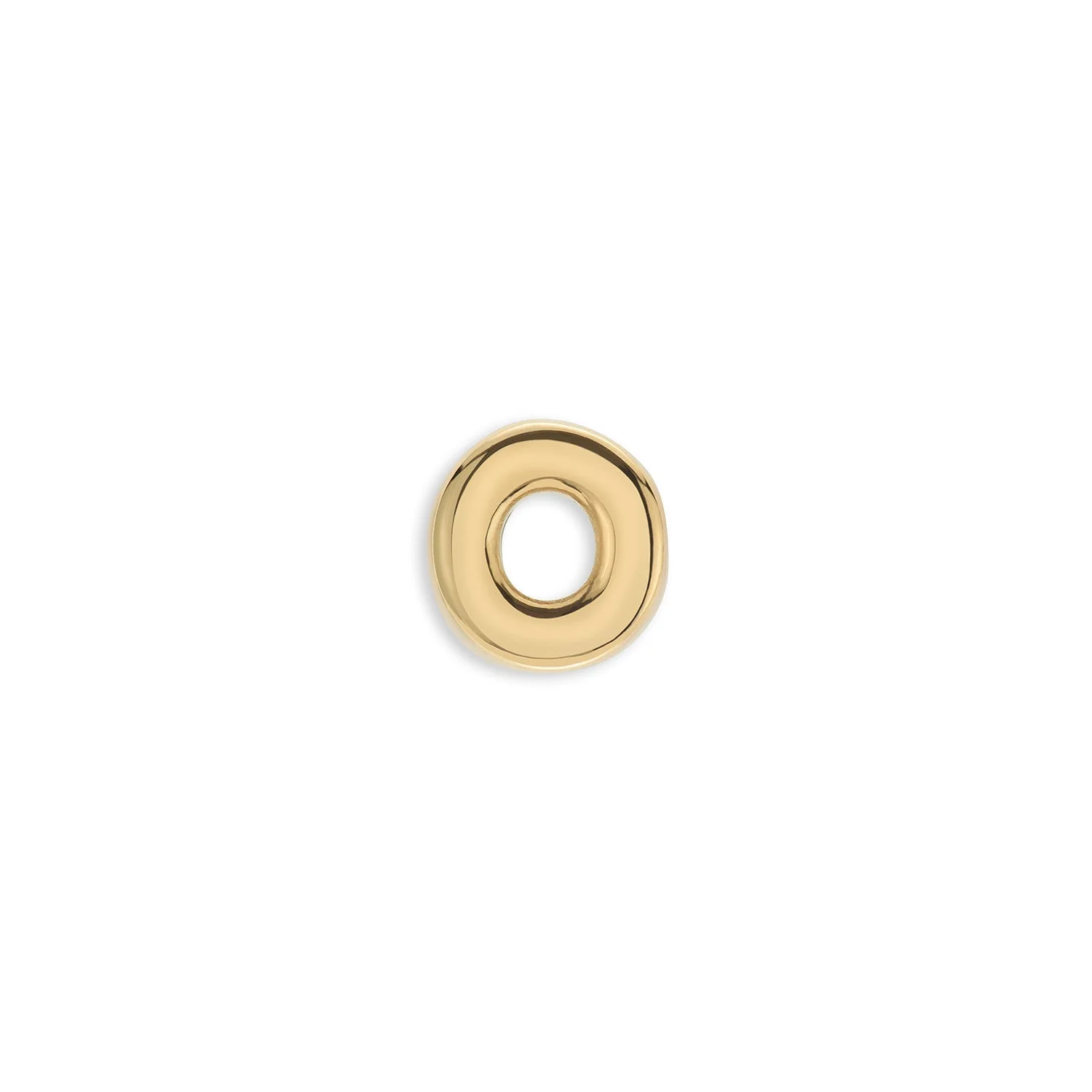 Bubble Initial Necklace Charm (Gold)