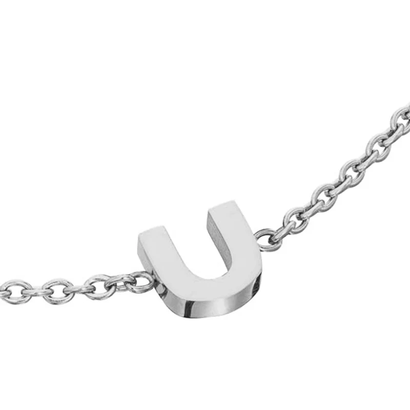 Mini Heart Birthstone & Initial Bracelet Bundle (Silver)