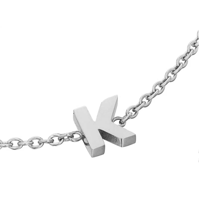 Mini Heart Birthstone & Initial Bracelet Bundle (Silver)