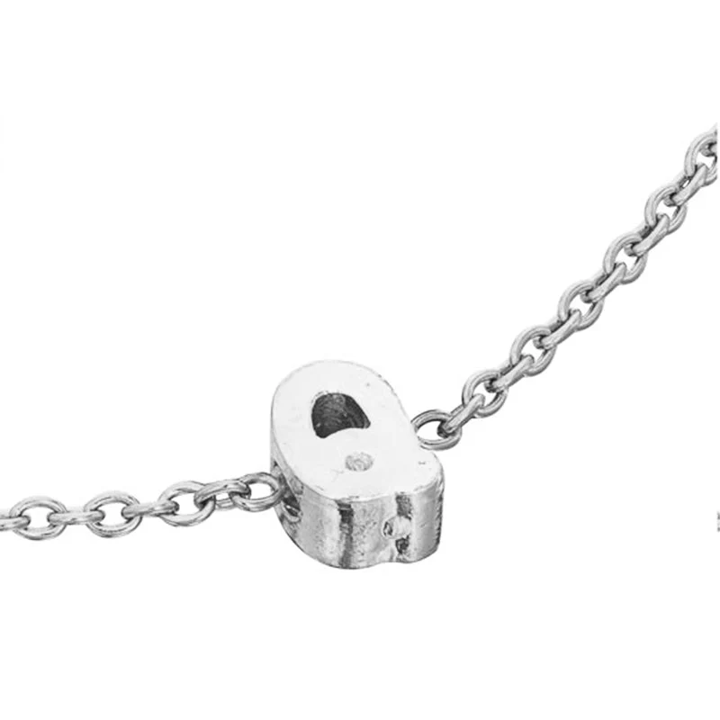 Mini Heart Birthstone & Initial Bracelet Bundle (Silver)