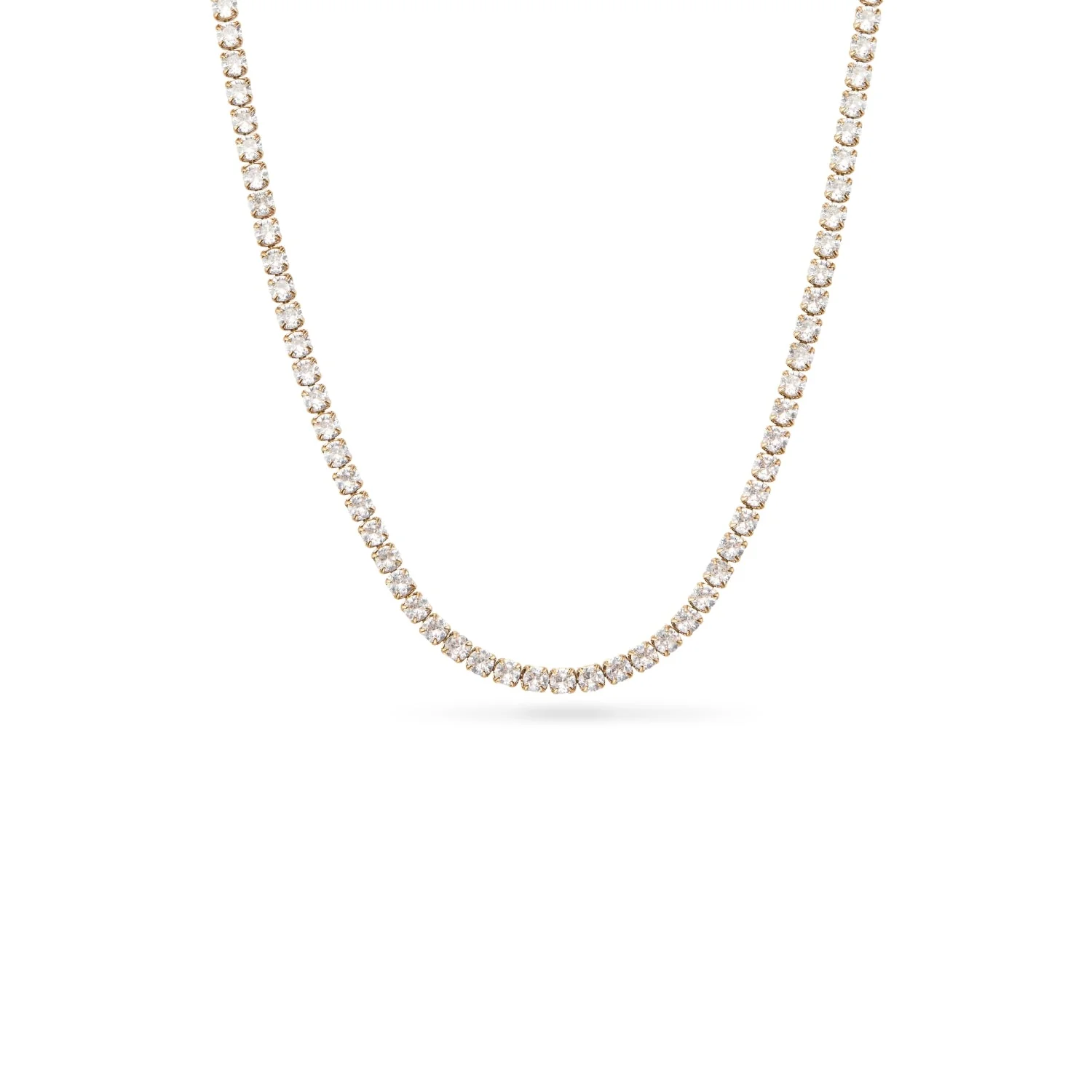 La Croix Crystal Cross Necklace (Gold)