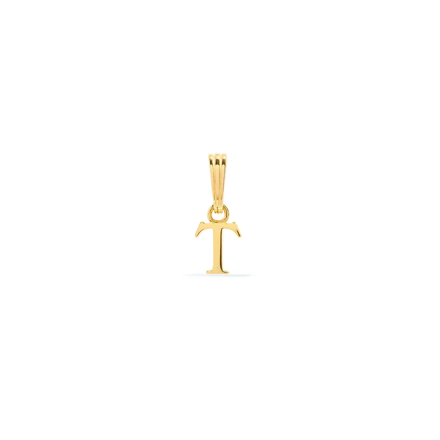 Sterling Silver Mini Initial Pendant (Gold)