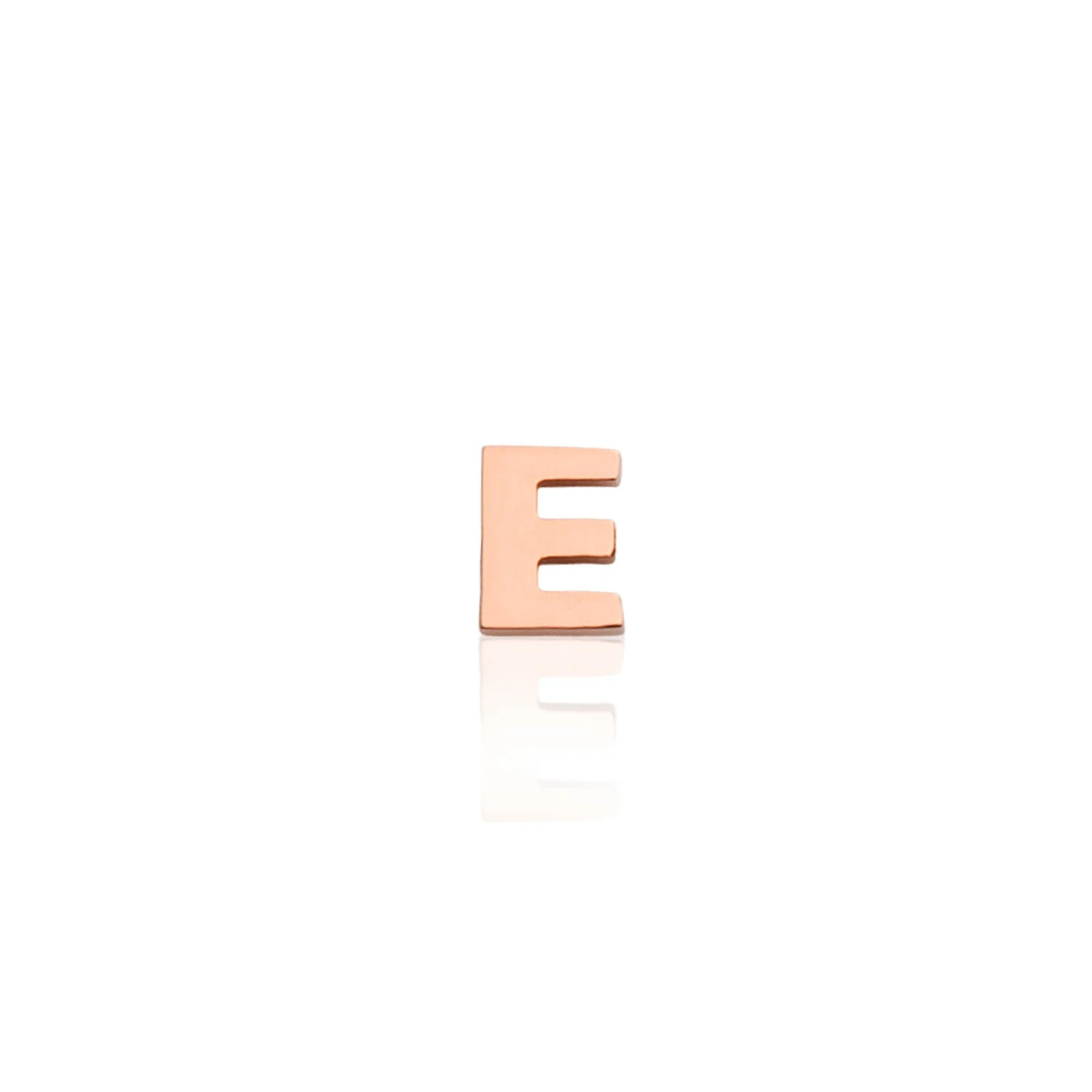 Mini Letter Sphere Chain Necklace (Rose Gold)