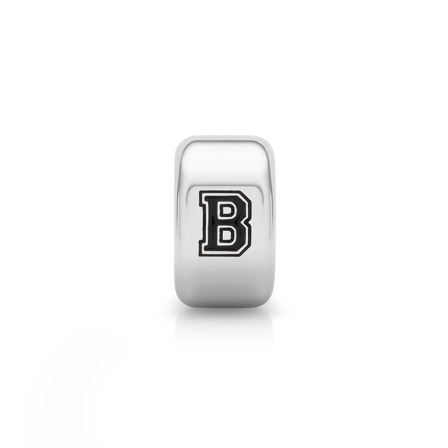 Varsity Font Initial Bead (Silver)