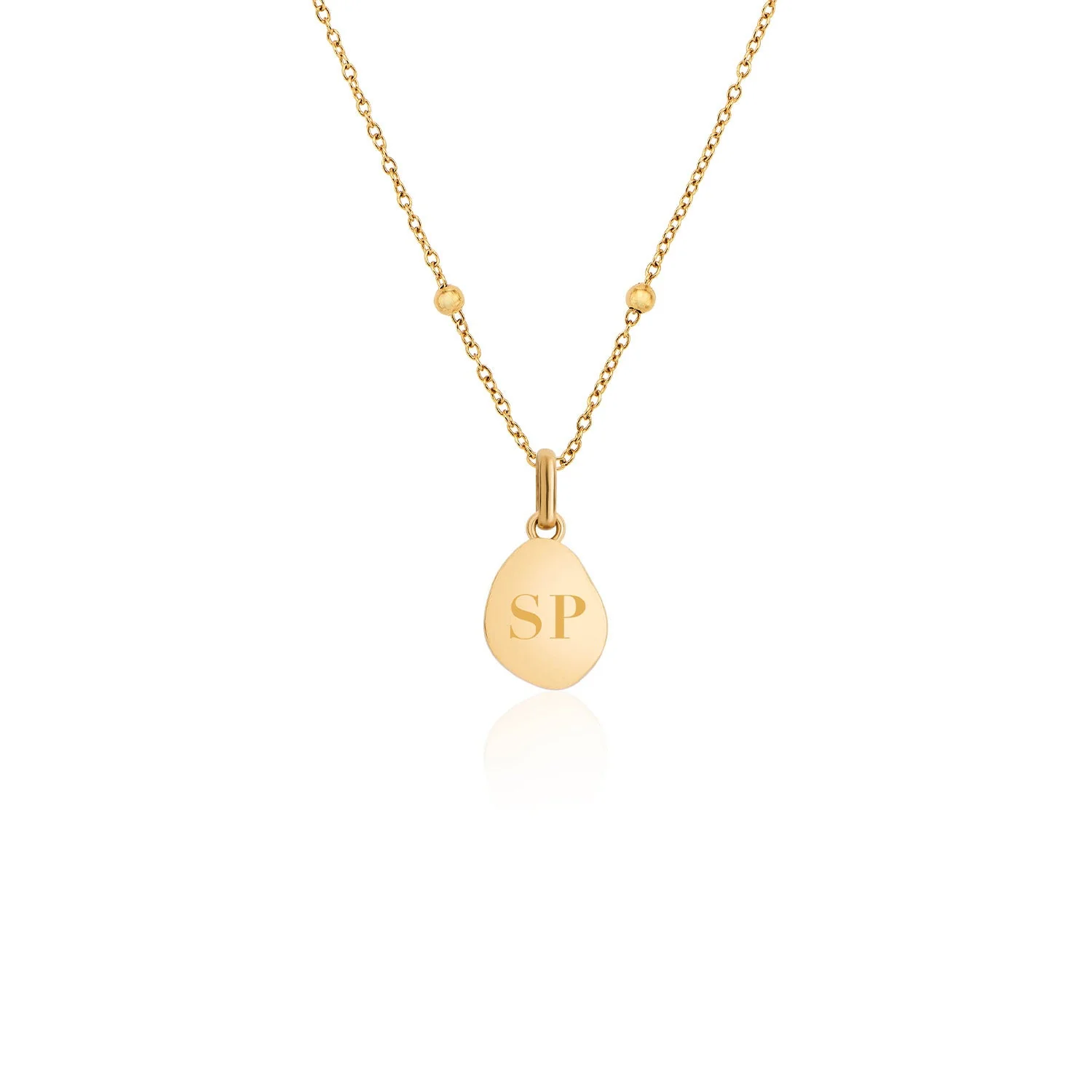 Jade Stone Necklace (Gold)
