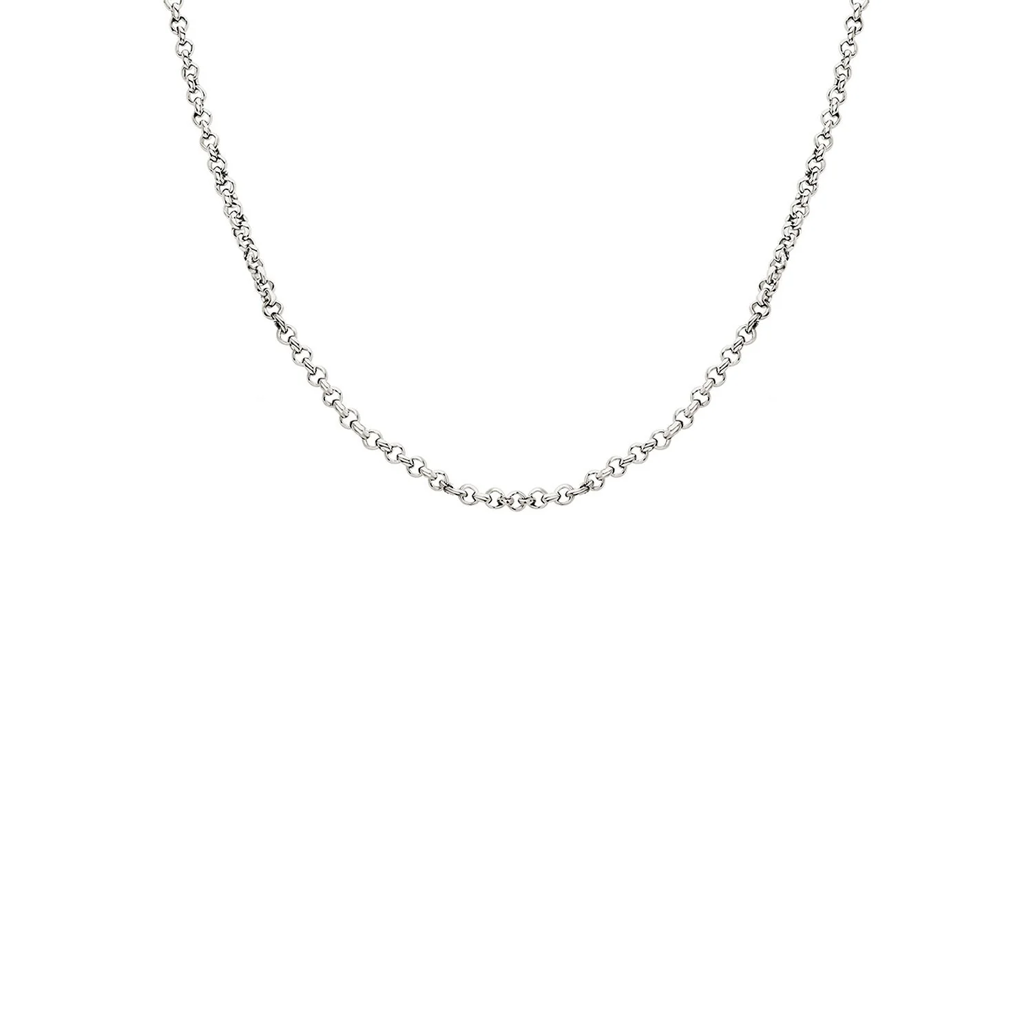 Layering Box Chain Necklace (Silver)