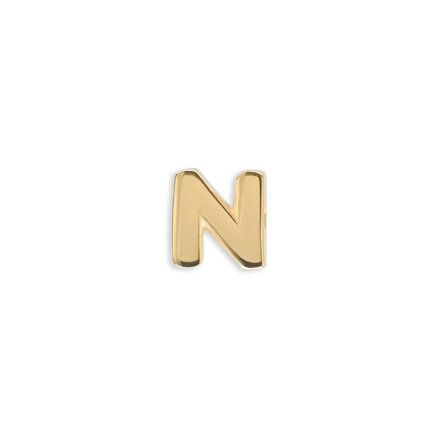 Bubble Initial Necklace Charm (Gold)