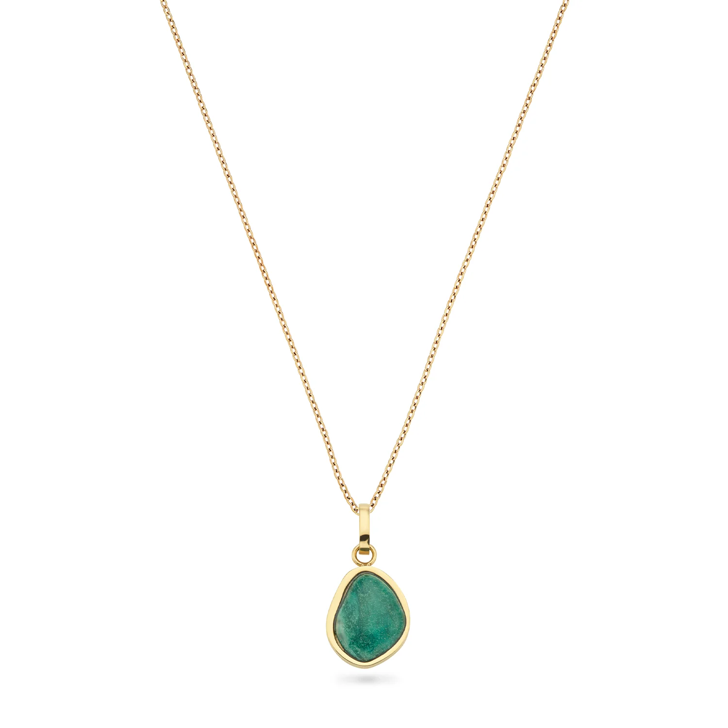 Jade Stone Necklace (Gold)