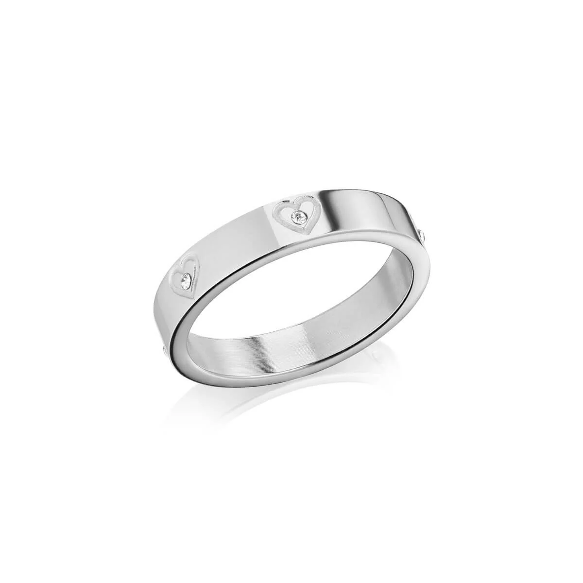 Crystal Heart Ring (Silver)