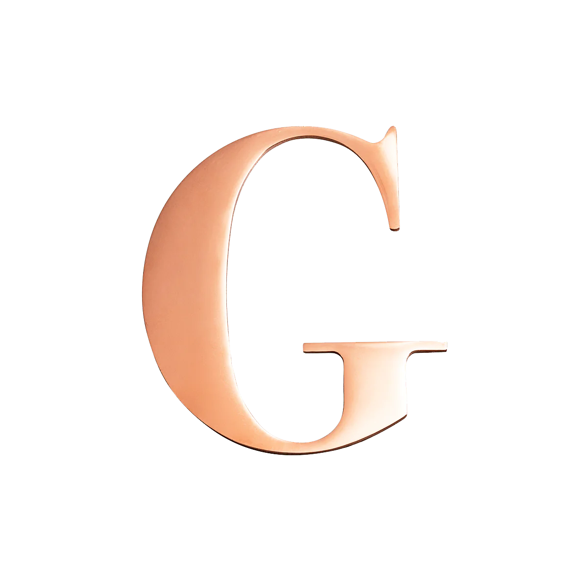 Metal Letter Key Ring (Rose Gold)