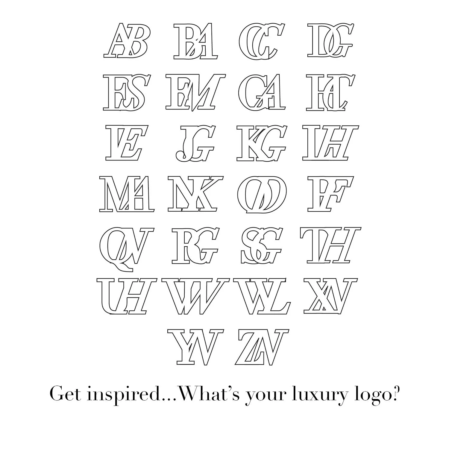 Mini Double Initial Necklace (Gold)