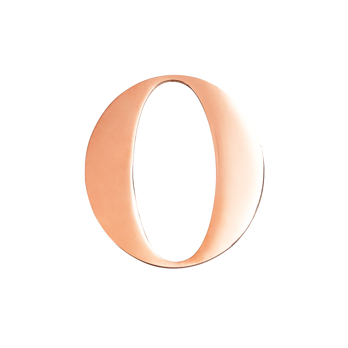 Metal Letter Key Ring (Rose Gold)