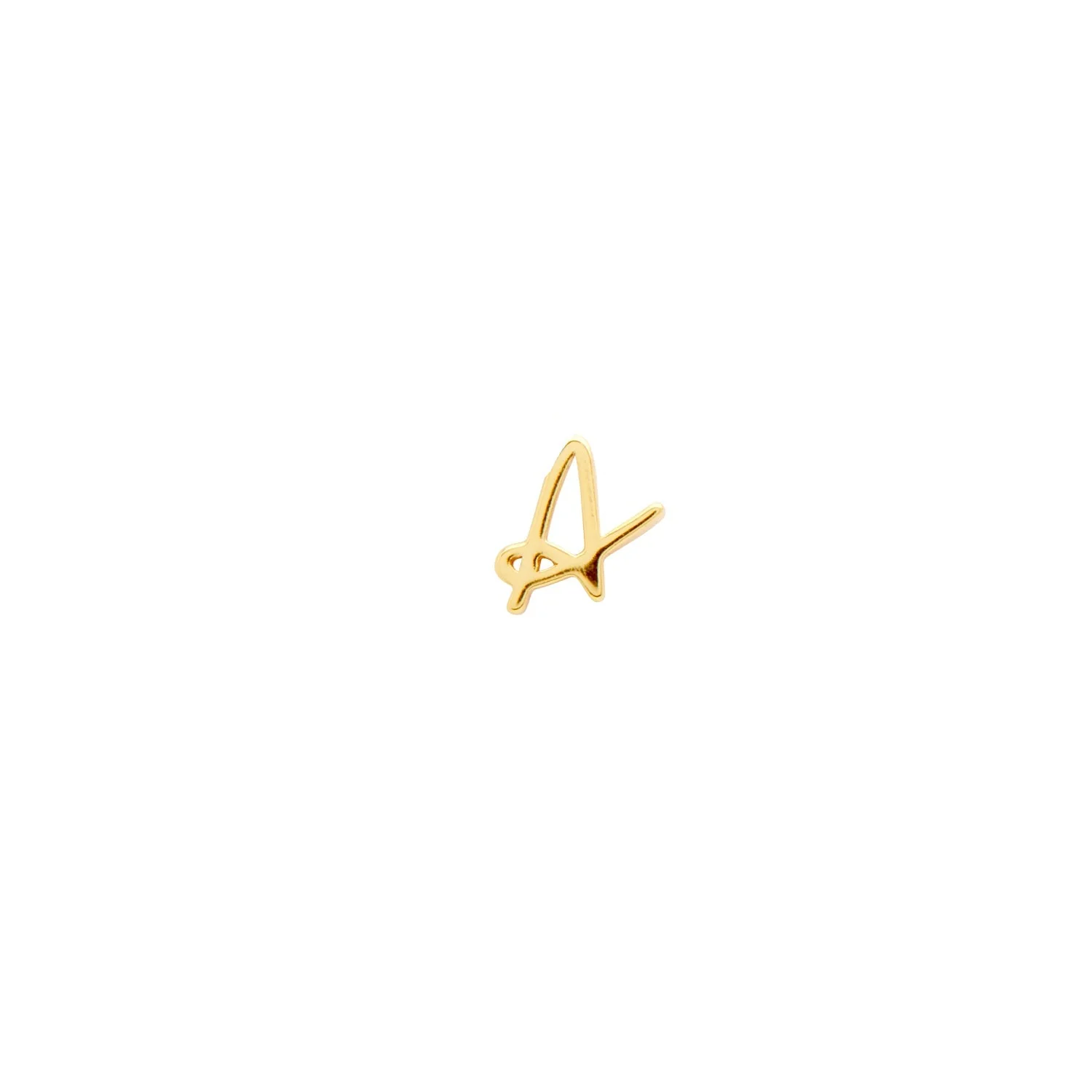 Signature Initial Stud Earring (Gold)