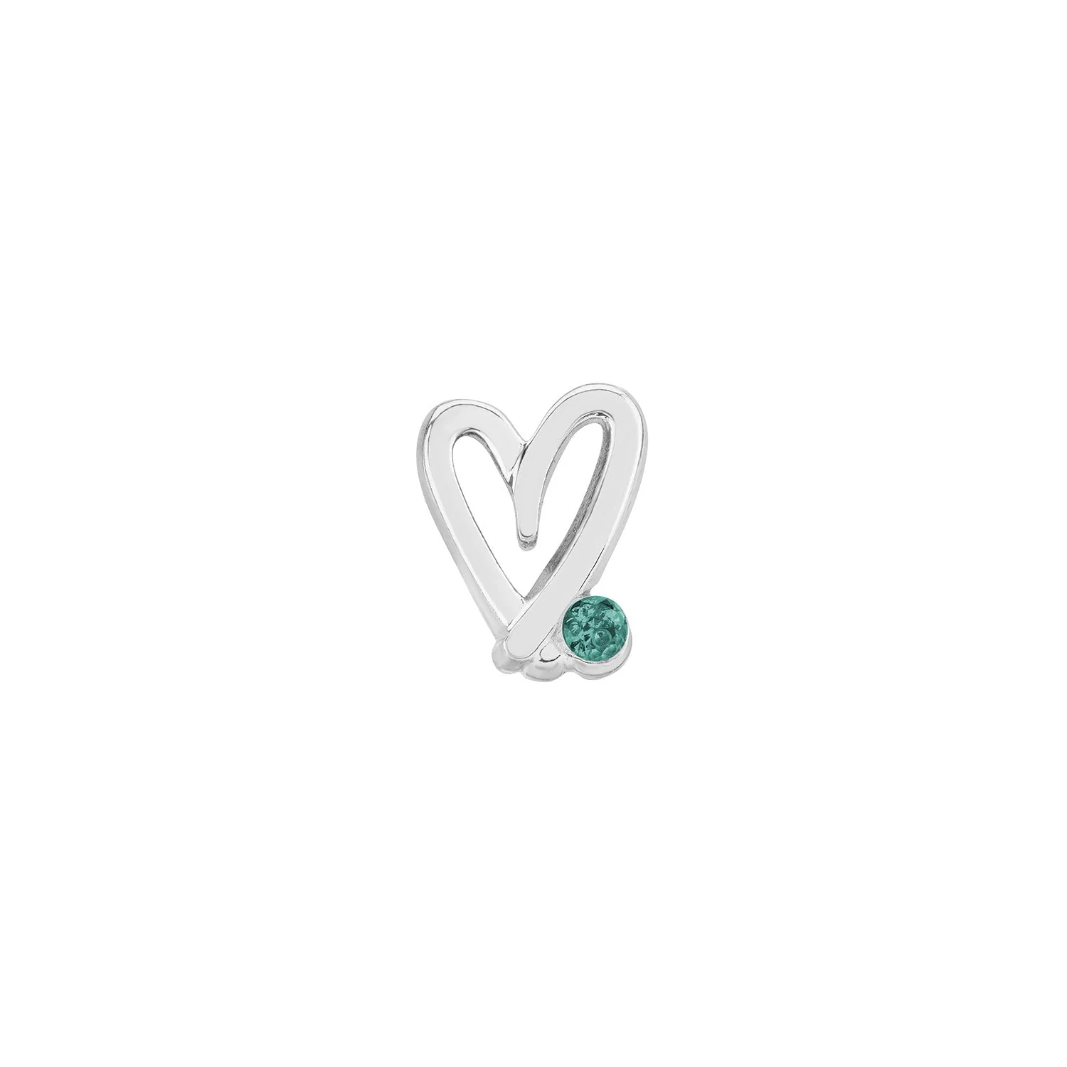 Stacey's Stories Doodle Heart Crystal Ring (Silver)
