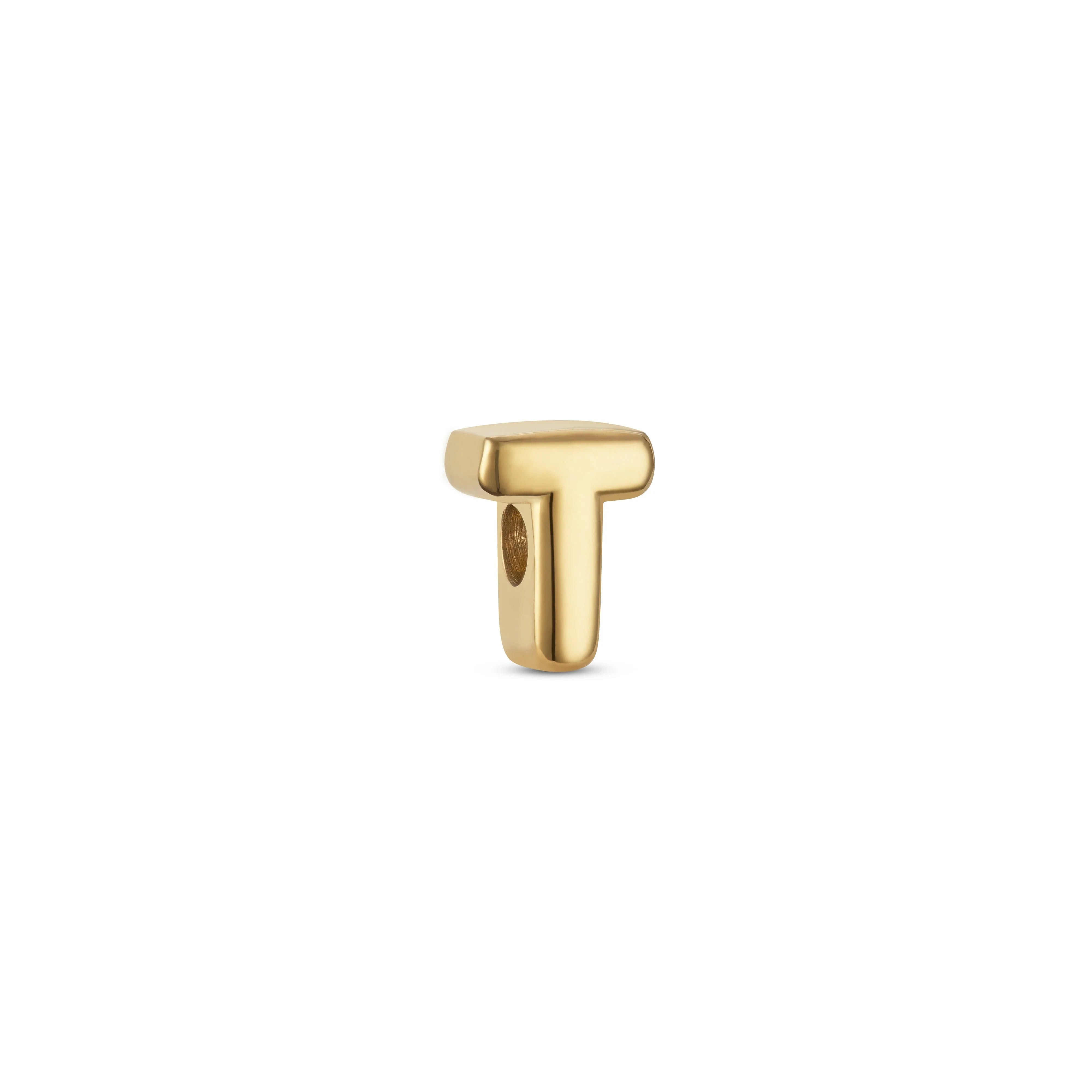 Bubble Initial Bracelet Charm (Gold)