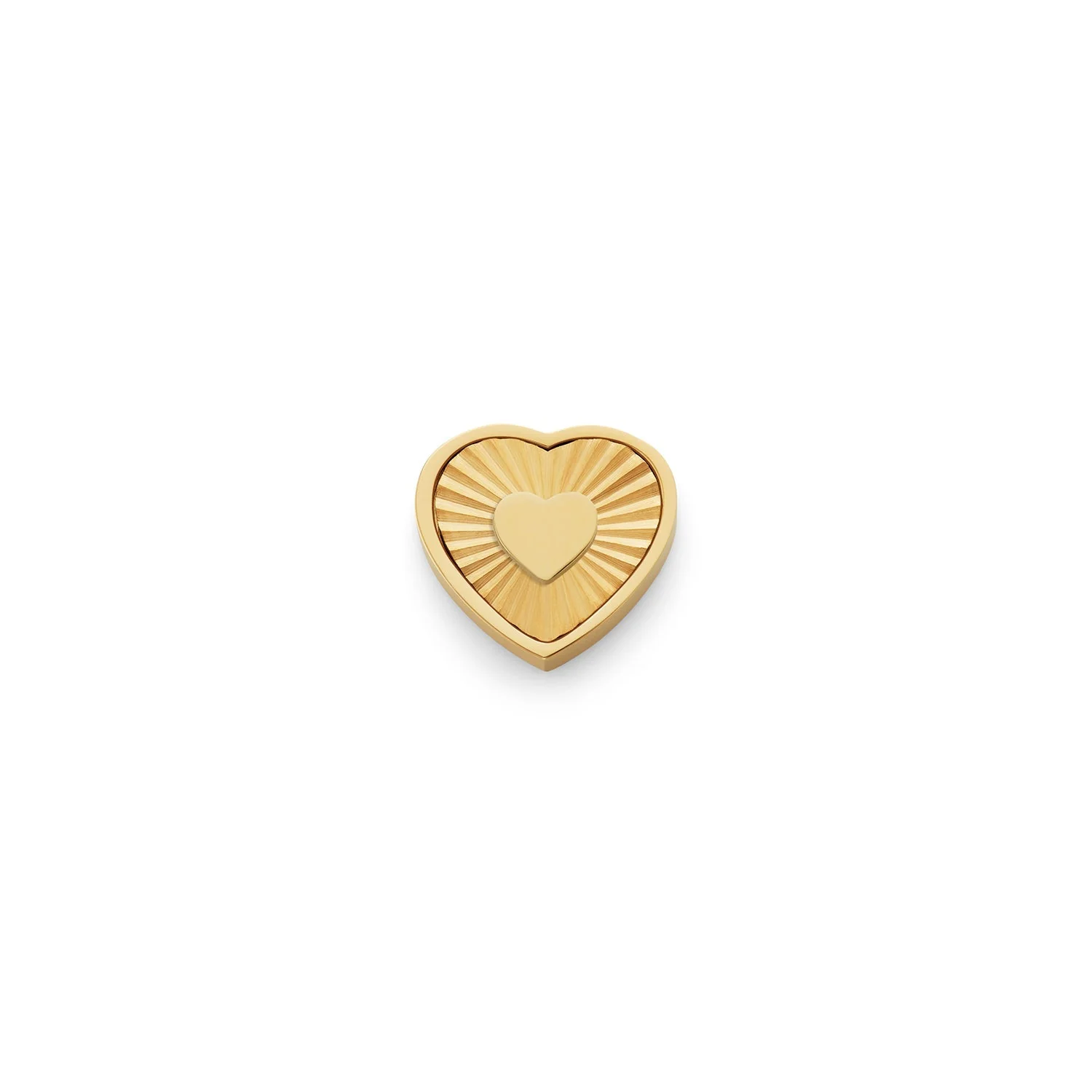 Textured Heart Charms (Gold) - Heart