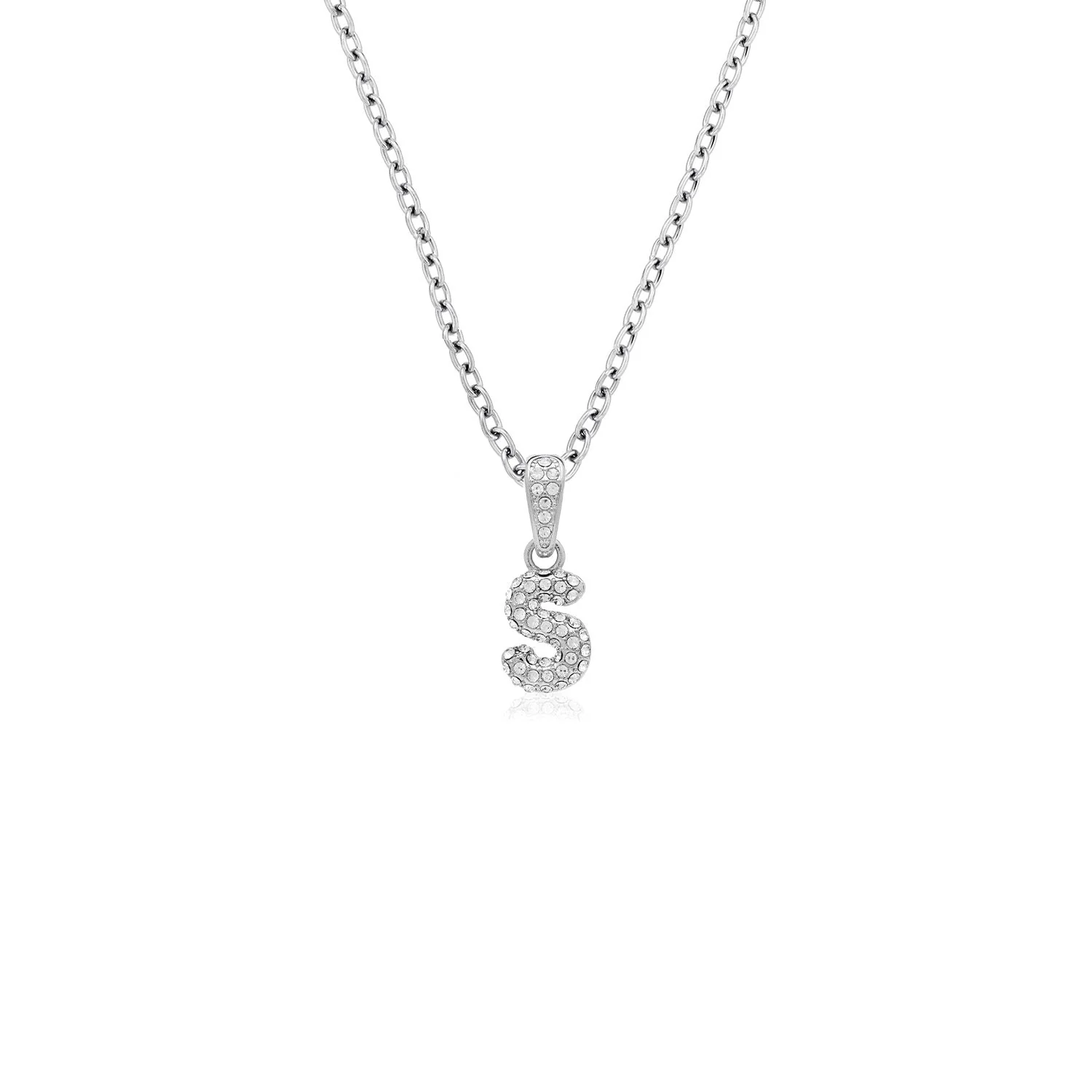Bubble Initial Necklace (Silver)