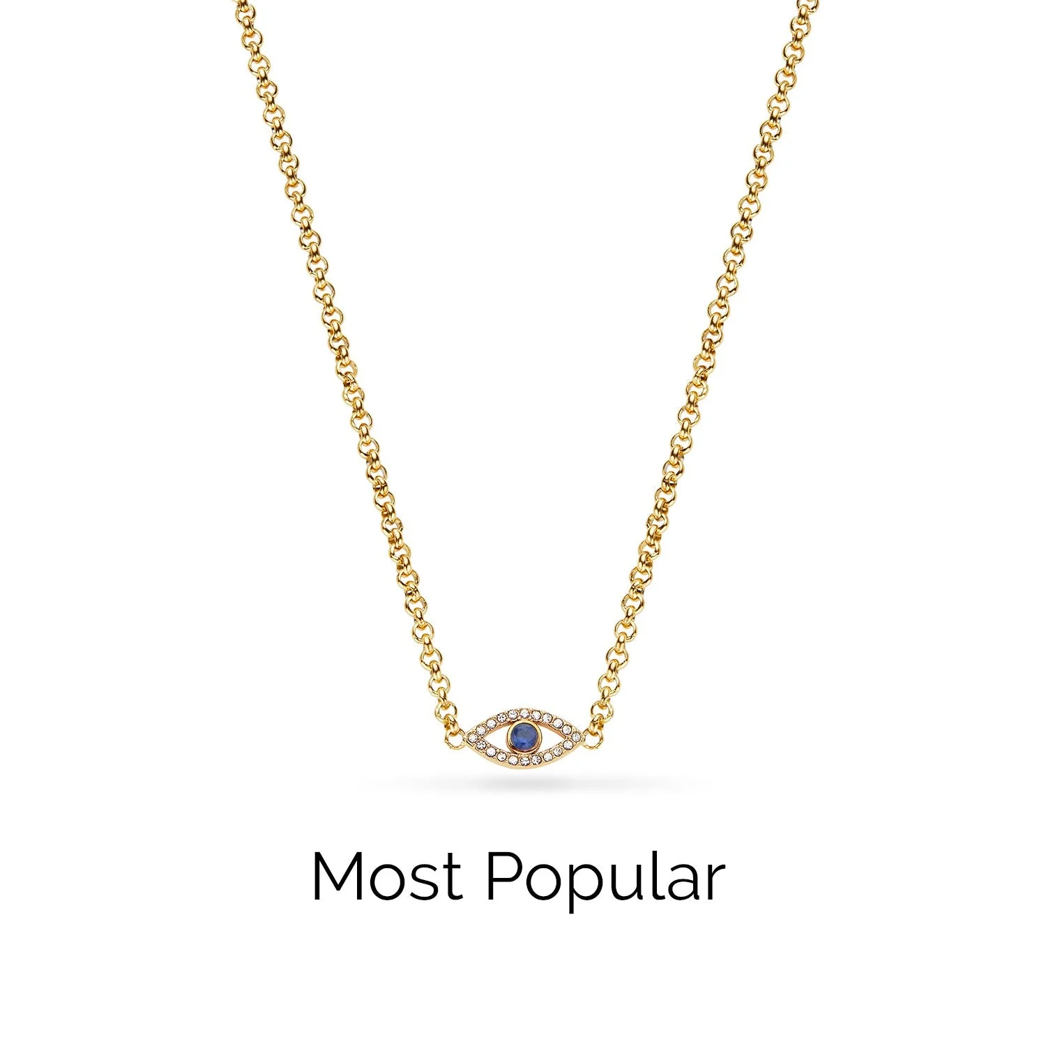 Custom Evil Eye Necklace (Gold)
